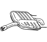 Silencieux final 185-569 BOSAL pour OPEL VECTRA C GTS VECTRA C