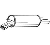 Silencieux final 185-713 BOSAL pour OPEL OMEGA B