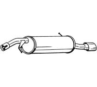 Silencieux final 190-183 BOSAL pour PEUGEOT 207 CC 207 207 SW 208 I