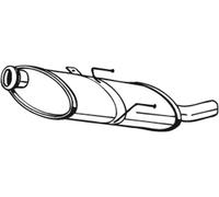 Silencieux final 190-833 BOSAL pour PEUGEOT 406