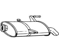 Silencieux final 190-875 BOSAL pour PEUGEOT 206 SW