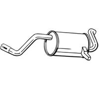 Silencieux final 200-523 BOSAL pour RENAULT MODUS / GRAND MODUS