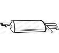 Silencieux final 22070 WALKER pour SKODA VW
