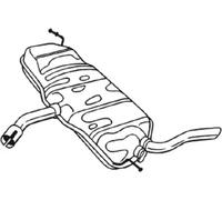 Silencieux final 227-031 BOSAL pour SEAT ALTEA XL TOLEDO III