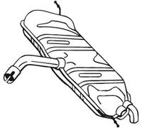 Silencieux final 233-803 BOSAL pour VW GOLF V GOLF PLUS V