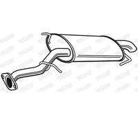 Silencieux final 23326 WALKER pour TOYOTA COROLLA Verso