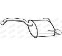 Silencieux final 23332 WALKER pour FORD FIAT