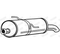 Silencieux final 23475 WALKER pour PEUGEOT 206+ 206 A trois volumes 206 CC