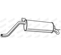 Silencieux final 23670 WALKER pour FIAT GRANDE PUNTO