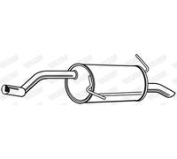 Silencieux final 23975 WALKER pour FORD FIESTA VI FIESTA VI Van