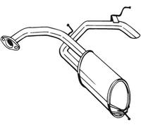 IZAWIT Silencieux arrière Pot d'Échappement 30.037