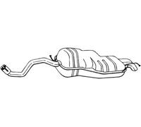 Silencieux final 279-107 BOSAL pour AUDI SEAT VW