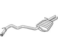 Silencieux final 280-411 BOSAL pour SKODA SUPERB II SUPERB II Break
