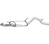 Silencieux final 285-311 BOSAL pour DAIHATSU TERIOS