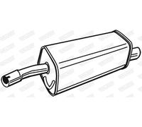 Silencieux final 71396 WALKER pour FORD FUSION