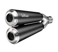 Silencieux LeoVince SLIP-ON SBK GP DUALS en acier inoxydable homologué pour Ducati Scrambler 800 Cafe Racer/Classic/Full Throttle/Icon avec cat.
