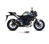 Silencieux MIVV GP inox noir casquette carbone Yamaha MT-03
