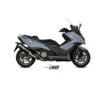 Silencieux MIVV Speed Edge Black inox noir/casquette carbone Kymco AK 550