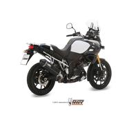 Silencieux MIVV Speed Edge inox brossé noir/casquette carbone Suzuki DL1000 V-St