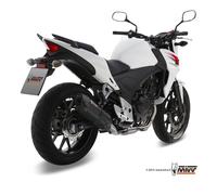 Silencieux MIVV Suono inox brossé noir/casquette carbone Honda