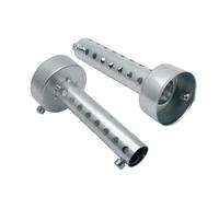 Silencieux moto, Kacepar 48mm DB Killer Muffler Baffle, Universal Exhaust Pipe Silencer Noise Canceller, Can Noise Muffler Removable Silencer, Silver, 2 Piece