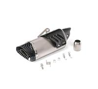 Silencieux Moto Pour Benelli Pour TRK502 Moto Oblique Quad Véritable Couvercle En Fibre De Carbone Tuyau D'échappement En Titane(Imitation carbon head)