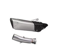Silencieux Moto Pour CB300R 2018-2024 Section Avant En Acier Inoxydable M12 Titane Véritable Couvercle En Carbone Kit De Section Arrière D'échappement(Mid-section kit)