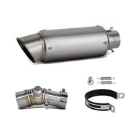 Silencieux Moto Pour Kawasaki Pour ER6N ER6F Slip On Line Échappement Moto Projet Silencieux Connecter Adaptateur Acier Inoxydable Tuyau Intermédiaire(J)