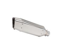 Silencieux Moto Pour NINJA400 Pour Z400 SR2 Tube Carré En Acier Inoxydable Tuyau D'échappement Fantaisie Étoile(Argent électrolytique)