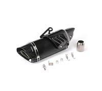 Silencieux Moto Pour Ninja400 Pour Z900 Moto Oblique Quatre Coins Couverture En Fibre De Carbone Véritable Tête De Tuyau D'échappement En Carbone(Black)