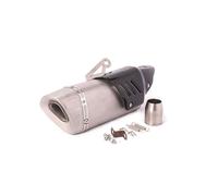 Silencieux Moto Pour Ninja400 Pour Z900 Moto Oblique Quatre Coins Véritable Fibre De Carbone Couvercle Tuyau D'échappement(Full imitation titanium)