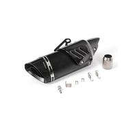 Silencieux Moto Pour Ninja400 Pour Z900 Moto Oblique Quatre Coins Véritable Fibre De Carbone Couvercle Tuyau D'échappement(Full black)