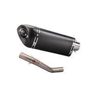 Silencieux Moto Pour ZX-6R 2009-2021 Section Centrale En Alliage De Titane Section Arrière En Fibre De Carbone À Triangle Oblique(Middle section+full carbon fiber)