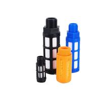 Silencieux pneumatique en plastique, électrovanne d'air, filtre de réduction du bruit, filetage 1/8 "1/4" 3/8 "1/2", 5 pièces(Blue PSL-08)