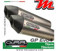 Gpr Exhaust Systems Gp Evo4 Titanium Double Shiver 900 17-20 Euro 4 Homologated Slip On Muffler Noir Homologated