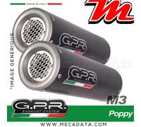 G.P.R. Silencieux M3 Poppy Ducati 848 2007-2013 Inox Slip-on Homologué