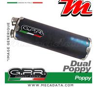Gpr Exhaust Systems Dual Poppy Honda Crf 1000 L Africa Twin 15-17 Euro 3 Homologated Slip On Muffler Noir Homologated
