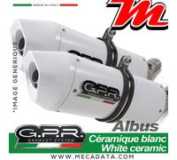 Gpr Exhaust Systems Albus Ceramic Dual Te 630 E/sms/smr 10-14 Homologated Slip On Muffler Blanc Homologated
