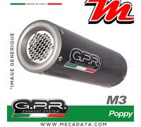 G.P.R. Silencieux homologué M3 Poppy Kawasaki Versys 650 2006-2014 Acier inox Slip-on k.107.m3.pp