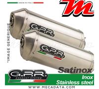 Gpr Exhaust Systems Satinox Double Royal Enfield Interceptor 650 19-20 Euro 4 Cat Homologated Muffler Argenté Homologated