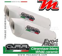 Gpr Exhaust Systems Albus Evo4 Dual Hayabusa 1300 17-19 Euro 4 Homologated Slip On Muffler Blanc Homologated
