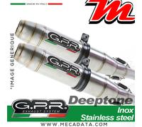 Gpr Exhaust Systems Deeptone Inox Dual Yzf 1000 R1 04-06 Homologated Slip On Muffler Argenté Homologated