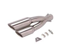 Silencieux Pot D'échappement Modifié pour Moto pour pour CBR500 pour Yamaha R3, Silencieux Gauche/Droit avec Double Trou Amovible Et DB Killer. D'échappement(Couleur 2)