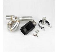 Silencieux Pot D'échappement pour Moto pour Kawasaki pour ZX6R pour ZX636 (2009-2022) Silencieux Intermédiaire D'échappement 51 Mm avec DB Killer D'échappement(Look Carbone 1)
