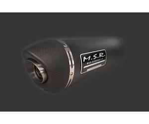 SILENCIEUX POT ECHAPPMENT APPROUVÉ MSR HONDA TRANSALP XL 650 V 2000/06 OVALFOX DARK ACIER INOXYDABLE