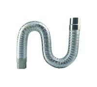 Silencieux pour moto Silencieux echappement Tuyau d'échappement flexible pour conduit de ventilation, fumées, air chaud, vapeur, diamètre 5/6/9 cm, 1,5 m(Caliber 5cm)