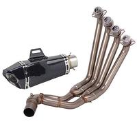 Silencieux pour Moto Système D'échappement Complet De Moto Silencieux De Tuyau De Liaison Intermédiaire Avant Modifié pour CBR650R pour CBR650F pour CB650R Tuyau De Silencieux D'échappement(A)