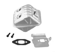 Silencieux pour robuste pour Jonsered CS2250S 445 450 pour chaîne | Inclus joint, 2 écrous, déflecteur chaleur, kit complet, remplacement OEM facile