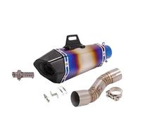 Silencieux Silencieux D'échappement De Moto pour CFMOTO CLX-700 Clx700 2020-2022, 51 Mm, avec Collecteur Central DB Killer D'échappement(Look Carbone 9)