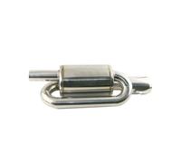 Silencieux Silencieux D'échappement Universel Pour S-FLOW Pour Mugen Pour Integra Pour CTR Avec Embout D'échappement Entrée 2'', 2,5'' Tuyau Descente Profond Tuyau D'échappement(A)
